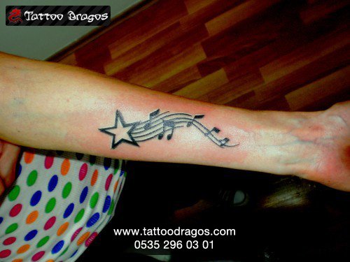 Yıldız Müzik Nota Tattoo