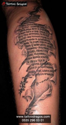 Yırtık Yazı Tattoo