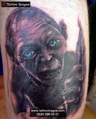 Yüzüklerin Efendisi Gollum Tattoo