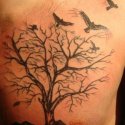 Ağaç Kuş Tattoo