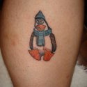 Cartoon Penguen Tattoo