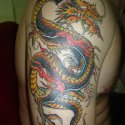 Dragon Renkli Tattoo