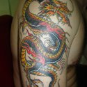 Dragon Renkli Tattoo