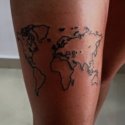 Dünya Haritası Dövmesi