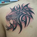 Gölgeli Tribal Yılan Tattoo