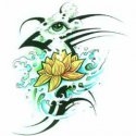 Göz Lotus Tribal Çiçek