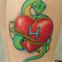 Kalp Yılan Tattoo