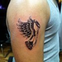 Kanatlı Kum Saati Tattoo