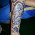 Müzik Sol Anahtarı Tattoo