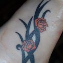 Renkli Çiçek Tribal Tattoo