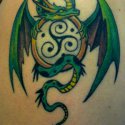 Renkli Dragon Tattoo