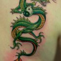 Renkli Dragon Ejderha Tattoo