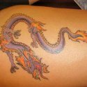 Renkli Dragon Ejderha Tattoo