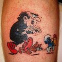 Şirinler Cartoon Tattoo