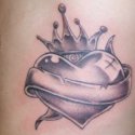 Taç King Kalp Tattoo