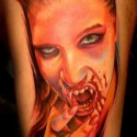 Vampir Kadın Tattoo