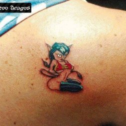 Cartoon Şeytan Tattoo