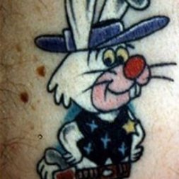 Cartoon Tavşan Tattoo
