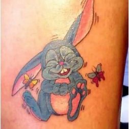 Cartoon Tavşan Tattoo