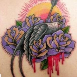 Kuş Çiçek Karma Tattoo