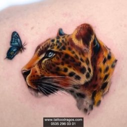 Leopar Kelebek Dövmesi