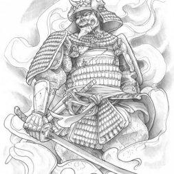 Samuray Savaşçı Tattoo Modeli