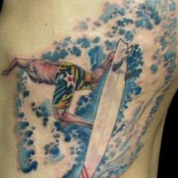 Sörfçü Okyanus Tattoo